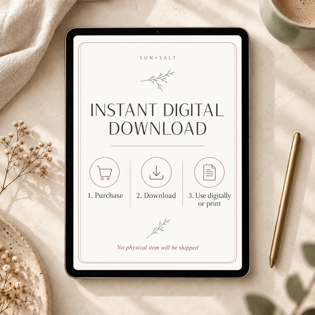 Instant digital download instructions purchase download use digitally or print